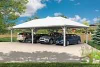 Skan Holz Carport Taunus 1176 x 634 cm-wei&szlig; Holzcarport