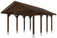 Skan Holz Wallgau - Satteldach Einzelcarport Breite 430 cm Gr. 1 - 430 x 600 cm