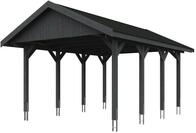 Skan Holz Wallgau - Satteldach Einzelcarport Breite 430 cm Gr. 1 - 430 x 600 cm