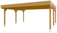 Skan Holz Grunewald - Flachdach Carport aus Leimholz Breite 622 cm Gr. 1 - 622 x 554