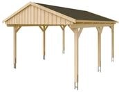 Skan Holz Fichtelberg - Satteldach Einzelcarport Breite 317 cm Gr. 1 - 423 x 566 cm