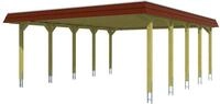 Skan Holz Spreewald - Walmdach Doppelcarport Breite 585 cm Gr. 2 - 585 x 741 cm...