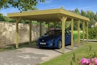 Skan Holz Friesland Einzelcarport - Breite 397 cm Nadelholz-Gr. 2 - 397 x 708...