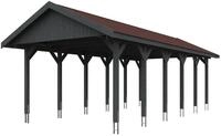 Skan Holz Wallgau - Satteldach Einzelcarport Breite 430 cm Gr. 3 - 430 x 900 cm
