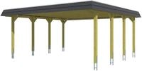 Skan Holz Spreewald - Walmdach Doppelcarport Breite 585 cm Gr. 1 - 585 x 589 cm...
