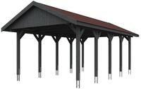 Skan Holz Wallgau - Satteldach Einzelcarport Breite 430 cm Gr. 2 - 430 x 750 cm