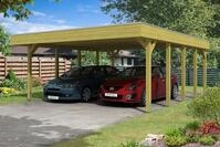 Skan Holz Friesland Doppelcarport - Breite 557 cm Nadelholz-Gr. 2 - 557 x 708...