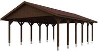 Skan Holz Wallgau - Satteldach Doppelcarport Breite 620 cm Gr. 3 - 620 x 900 cm