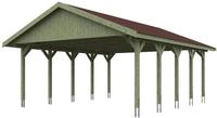 Skan Holz Wallgau - Satteldach Doppelcarport Breite 620 cm Gr. 2 - 620 x 750 cm