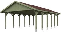 Skan Holz Wallgau - Satteldach Doppelcarport Breite 620 cm Gr. 3 - 620 x 900 cm