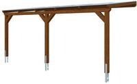 Skan Holz Wandanbau-Carport Vogtland 300 x 541 cm-nussbaum Holzcarport