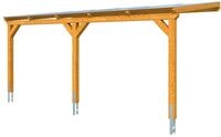 Skan Holz Wandanbau-Carport Vogtland 300 x 541 cm-eiche hell Holzcarport