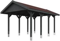 Skan Holz Wallgau - Satteldach Einzelcarport Breite 380 cm Gr. 1 - 380 x 600 cm