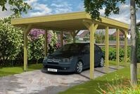 Skan Holz Friesland Einzelcarport - Breite 397 cm Nadelholz-Gr. 1 - 397 x 555...