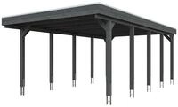 Skan Holz Friesland - Flachdach Einzelcarport Profil - Breite 397 cm Nadelholz Gr. 2