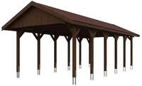 Skan Holz Wallgau - Satteldach Einzelcarport Breite 430 cm Gr. 3 - 430 x 900 cm