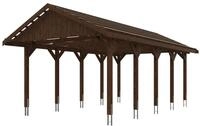 Skan Holz Wallgau - Satteldach Einzelcarport Breite 430 cm Gr. 2 - 430 x 750 cm