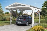 Skan Holz Carport Westerwald 362 x 541 cm wei&szlig; Holzcarport