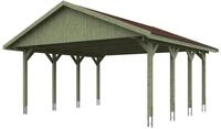 Skan Holz Wallgau - Satteldach Doppelcarport Breite 620 cm Gr. 1 - 620 x 600 cm