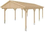 Skan Holz Fichtelberg - Satteldach Einzelcarport Breite 423 cm Gr. 2 - 423 x...
