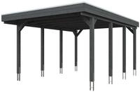 Skan Holz Friesland - Flachdach Einzelcarport Profil - Breite 397 cm Nadelholz...