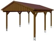 Skan Holz Fichtelberg - Satteldach Einzelcarport Breite 317 cm Gr. 1 - 423 x...