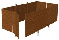 Skan Holz Abstellraum C6 f&uuml;r Carports - Profilschalung-nussbaum
