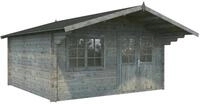 Palmako Gartenhaus Britta 17,5 m&sup2; - 40 mm Grau tauchimpr&auml;gniert