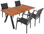 Garden Pleasure Gartenm&ouml;bel Set DAVINA / ELENA 05, Tisch 180 x 90 + 4...