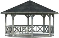 Palmako Pavillon Betty 25,0 m&sup2; Grau tauchimpr&auml;gniert