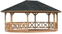 Palmako Pavillon Betty 25,0 m&sup2; Hellbraun tauchimpr&auml;gniert