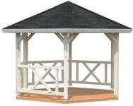 Palmako Pavillon Betty 9,9 m&sup2; naturbelassen