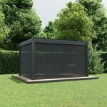 Ximax Seitenmarkise f&uuml;r Lamellendach Pergola Shade 400 cm dunkelgrau / dunkelgrau