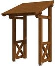 Skan Holz Pultdach Vordach Potsdam-Typ 4 nussbaum