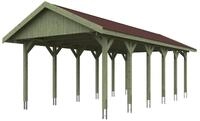 Skan Holz Wallgau - Satteldach Einzelcarport Breite 430 cm Gr. 3 - 430 x 900 cm