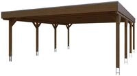Skan Holz Grunewald - Flachdach Carport aus Leimholz Breite 622 cm Gr. 2 - 622 x 796