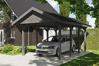 Skan Holz Wallgau - Satteldach Einzelcarport Breite 380 cm Gr. 0,5 - 380 x 500...