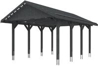 Skan Holz Wallgau - Satteldach Einzelcarport Breite 430 cm Gr. 1 - 430 x 600 cm