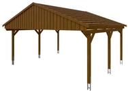 Skan Holz Fichtelberg - Satteldach Doppelcarport Breite 423 cm Gr. 1 - 618 x...