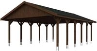Skan Holz Wallgau - Satteldach Doppelcarport Breite 620 cm Gr. 3 - 620 x 900 cm