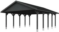 Skan Holz Wallgau - Satteldach Doppelcarport Breite 620 cm Gr. 2 - 620 x 750 cm