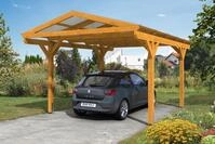Skan Holz Carport Westerwald 362 x 541 cm eiche hell Holzcarport