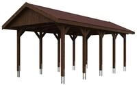 Skan Holz Wallgau - Satteldach Einzelcarport Breite 380 cm Gr. 2 - 380 x 750 cm