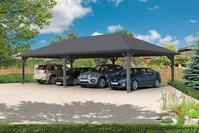 Skan Holz Carport Taunus 1176 x 634 cm-schiefergrau Holzcarport