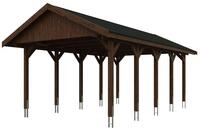 Skan Holz Wallgau - Satteldach Einzelcarport Breite 430 cm Gr. 2 - 430 x 750 cm