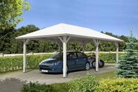 Skan Holz Carport Taunus 439 x 786 cm-wei&szlig; Holzcarport