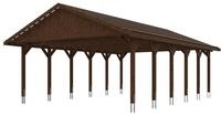 Skan Holz Wallgau - Satteldach Doppelcarport Breite 620 cm Gr. 3 - 620 x 900 cm