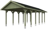 Skan Holz Wallgau - Satteldach Einzelcarport Breite 430 cm Gr. 3 - 430 x 900 cm