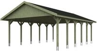Skan Holz Wallgau - Satteldach Doppelcarport Breite 620 cm Gr. 3 - 620 x 900 cm