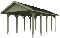 Skan Holz Wallgau - Satteldach Einzelcarport Breite 430 cm Gr. 2 - 430 x 750 cm